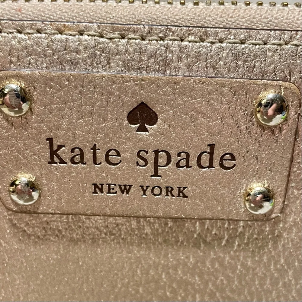 Kate Spade Metallic Rose Gold Continental Wallet